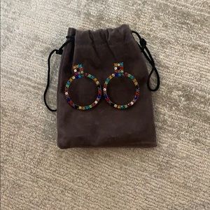 Earings with potch